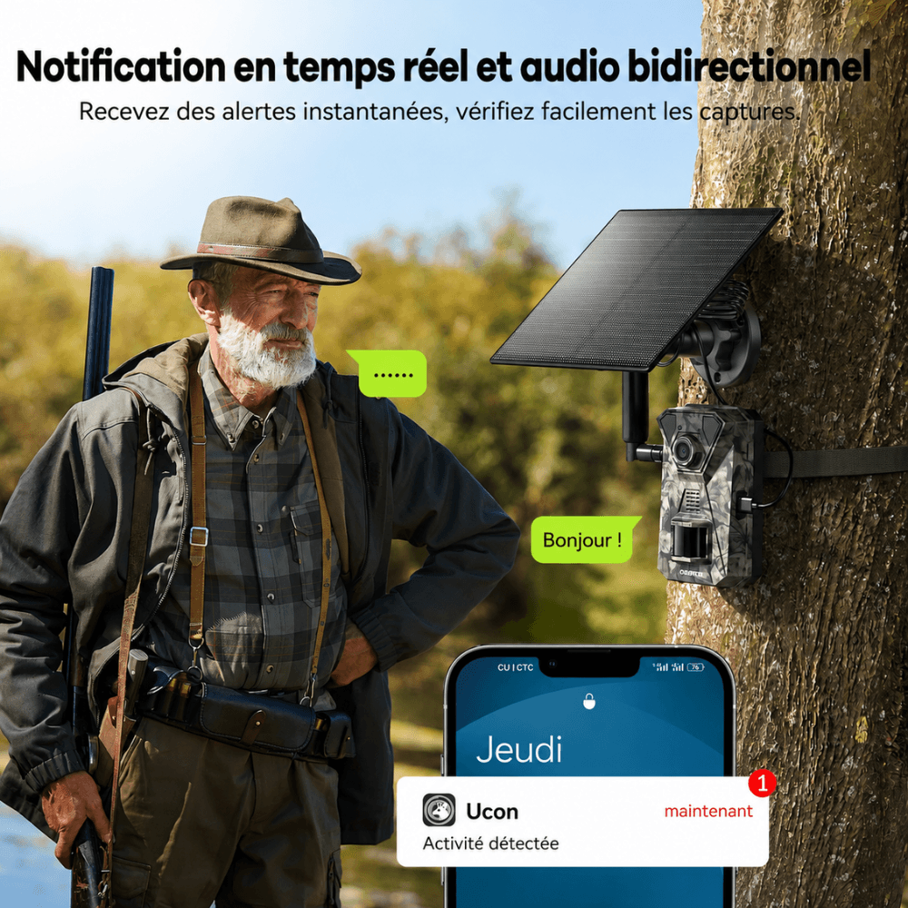Solar Wildkamera 4G LTE – Montage am Baumstamm mit Spanngurt