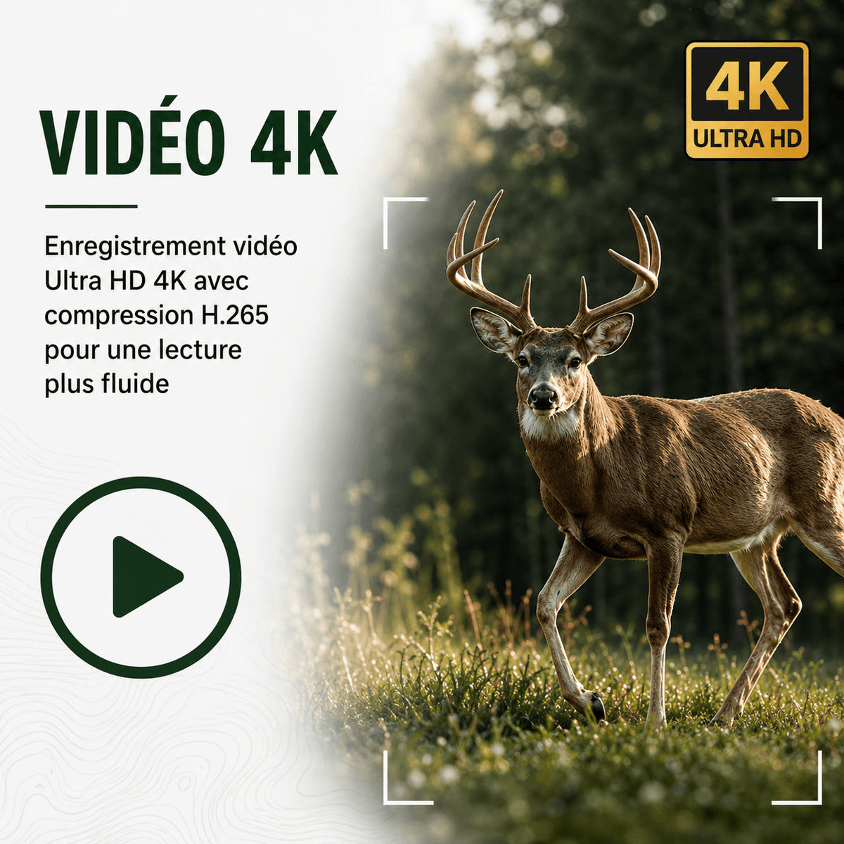Solar Wildkamera 50 MP 4K – Detailansicht von Objektiv und Infrarot-LEDs