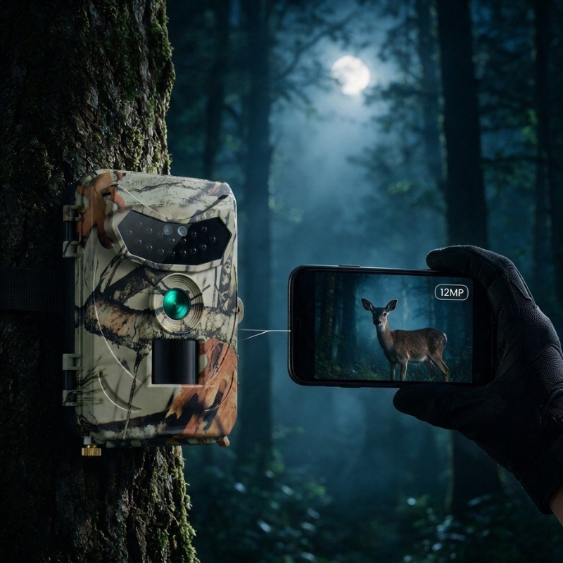 Wildkamera Full HD 1080p – Bedienfeld und Menü der Wildkamera